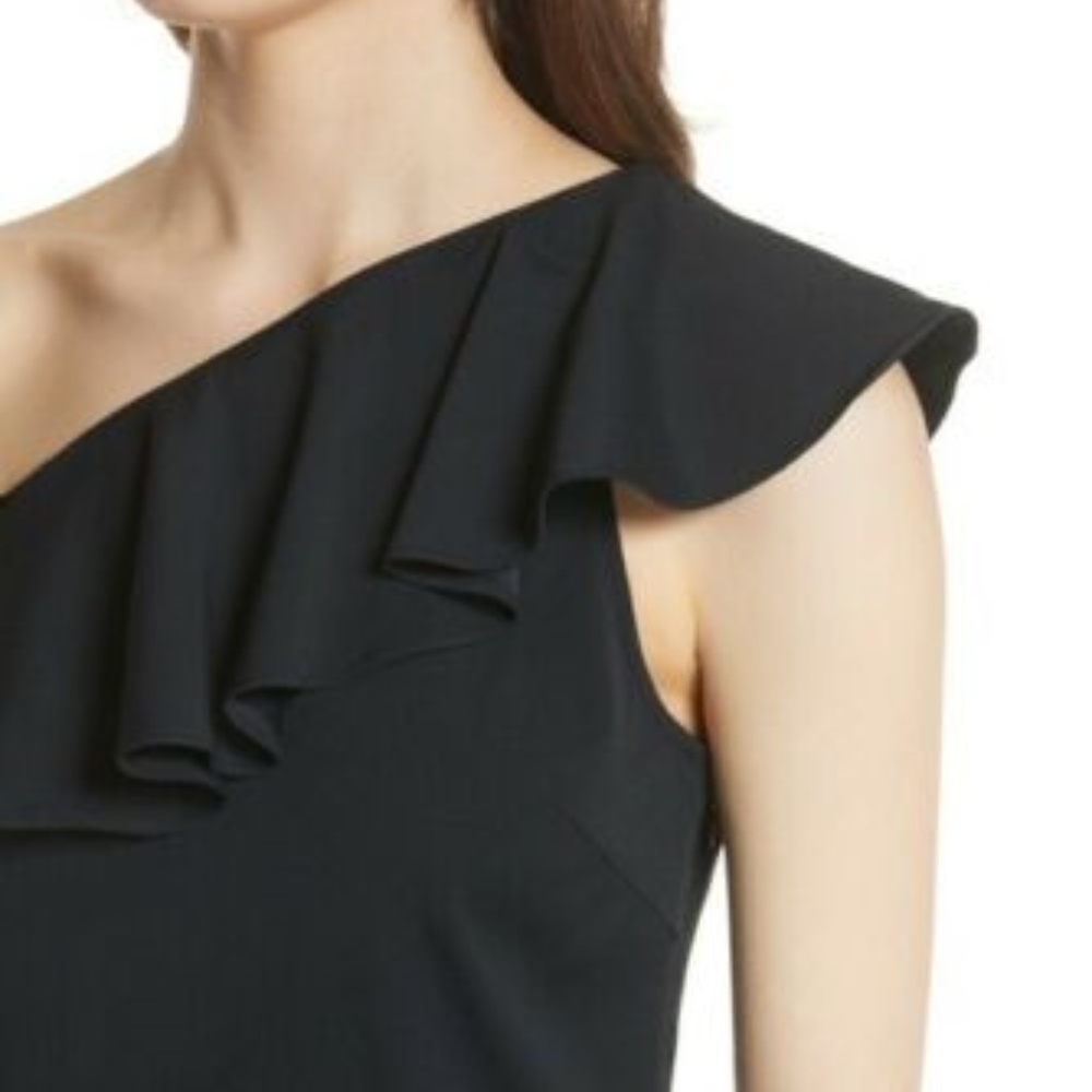 JOIE Bronwen One Shoulder Little Black Dress - Picture 3 of 8